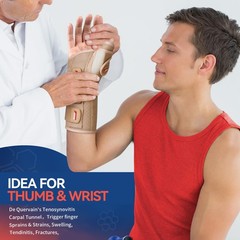 FEATOL Carpal Tunnel Wrist Brace Small/Medium(Pack of 1), Right Hand-Beige