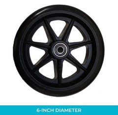 4pcs Replacement 6inch Walker Wheels, 6 Inch Rollator-Wheels for Adults, Seniors