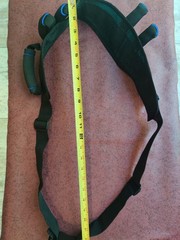 Transfer/Gait Belt. Guided walking, black, teal, adjustable waist