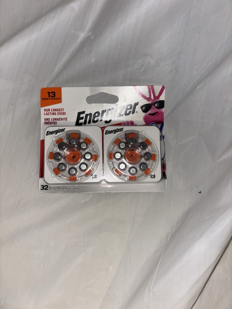 Energizer Size 13 Hearing Aid Batteries. 32 Pack, Best by 08/2027