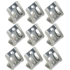50pcs 5 Holes Thick Couch Spring Clips, Upholstery Clips for Furniture Silver