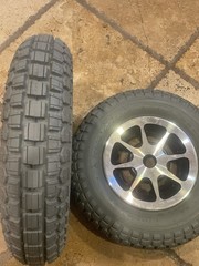 4.00-8 Solid Flat-Free Drive Wheel for Jazzy 1170 and 1170 XL Pair