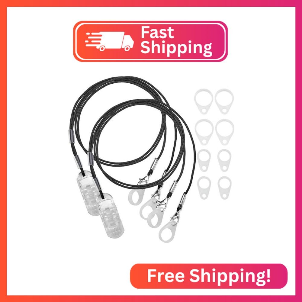 MEDca Hearing Aid Clips – Protective Holder with Anti Lost Lanyard Cord – Rope w