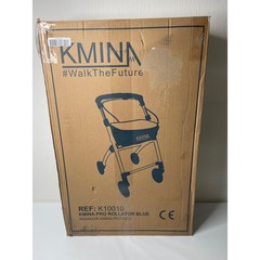 KMINA PRO Rollator Indoor Walker Seniors OS Blue Narrow Foldable Tray Basket
