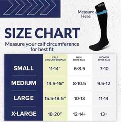 SB SOX Knee High Compression Socks (20-30mmHg) Black/Pink – XL – NEW