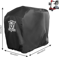 600D Waterproof Scooter Cover Black Power Assisted Mobility Scooter Cover 48 in