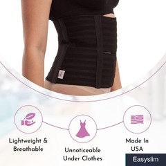 Abdominal Support Binder 9 Inch, Women’s, Compression, XXL, Black