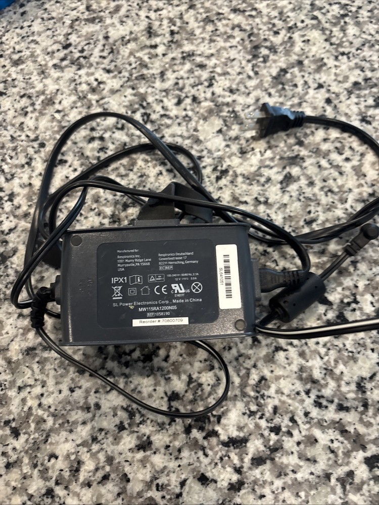 Respironics 12V 5A Power Supply Adapter Charger AC MW115RA1200N05 1058190