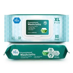 MED PRIDE Disposable Premoistened Washcloths 8×12 80 Pack