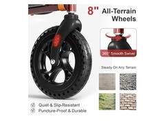 AOJIN All Terrain Rollator Walker Lightweight Foldable 8 In Wheels 300lb Senior
