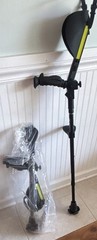 Ergobaum 7G Hands-Free Crutch Adjustable Height Handgrip Adult Black/Yellow
