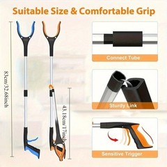 Heavy Duty Grabber Tool Industrial Pick Up Stick Hand Grip Reach Trash Reacher