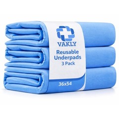 XL Washable Underpads 36×54″ (3 Pack) – Reusable Waterproof Incontinence Bed Pad