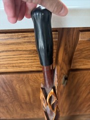Beautiful vintage Diamond Willow walking stick/cane 36″ Heavy Duty Rubber Grip