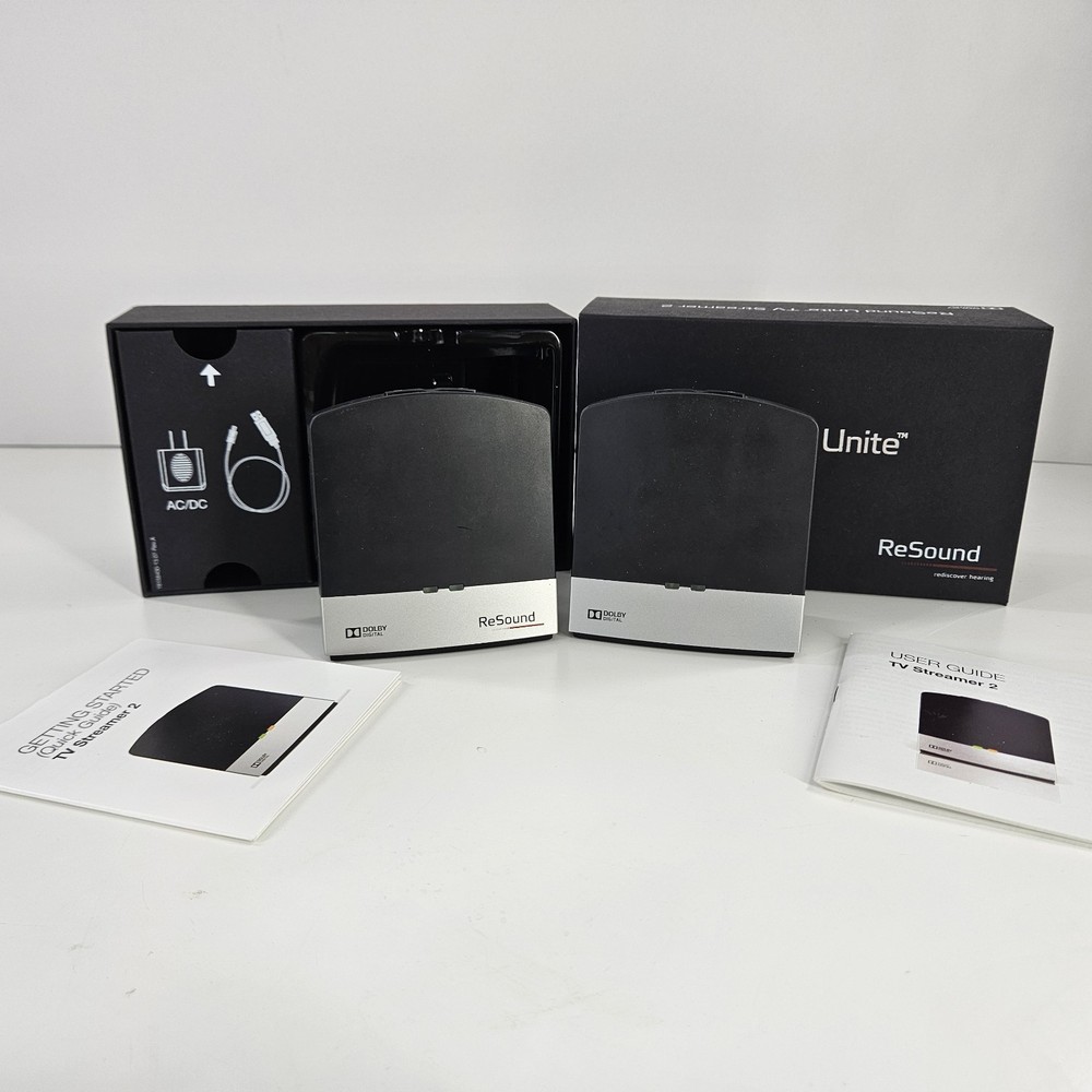 Lot Of 2 GN Hearing A/S Resound Unite TV Streamer 2 SAS-3 Dolby Digital Audio FS