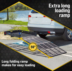Titan Ramps 500lb Hitch Mount Wheelchair Scooter Carrier Folding Ramp 2″