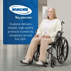 Invacare Folding Wheelchair with 18″ Seat, Removable Arms, Footrests – Black