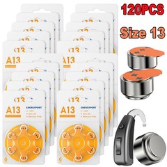 120Pcs ENERGYPORT 13 Size 13 Hearing aid Batteries 1.45V Zinc air Mercury Free