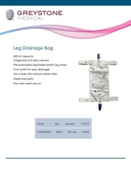 Greystone Urinary Leg Bag 600ml – 3 Count – Urine Collection Bag for Catheter…