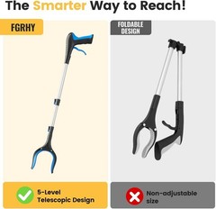 Telescopic Grabber Tool 5-Level Adjustable Length 23-41″ for Litter Yard Pickup