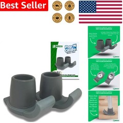 Easy Use Walker Ski Glides 2 Pack Gray Universal Fit Secure Attachment Durable