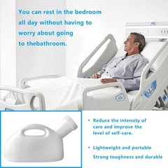 2000ml Men’s Urinal, Urinal with Screw-On 1 Count (Pack of 1), White