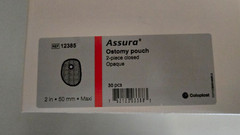 Coloplast Assura 2-Piece Closed Pouch #12385 Opaque 2in/50mm (30) NIB Complete