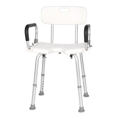 Heavy Duty Shower Chair 400lbs Medical Bath Bench with U-Shaped Cutout Flip Arms