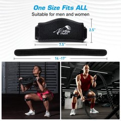 2 PACK Embroidery Patellar Tendon Support Strap with Thickened Pad, Knee Pain…