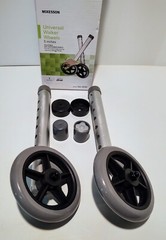 McKesson Universal Walker Wheels Adjustable 5 inches Rubber Wheels 1 Pair
