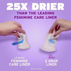 Poise Daily Incontinence Liners, Size 2, Regular Length Very Light, 126 ct
