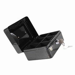 1Pc Mini Portable Iron Petty Lockable Cash Money Safe Security Box