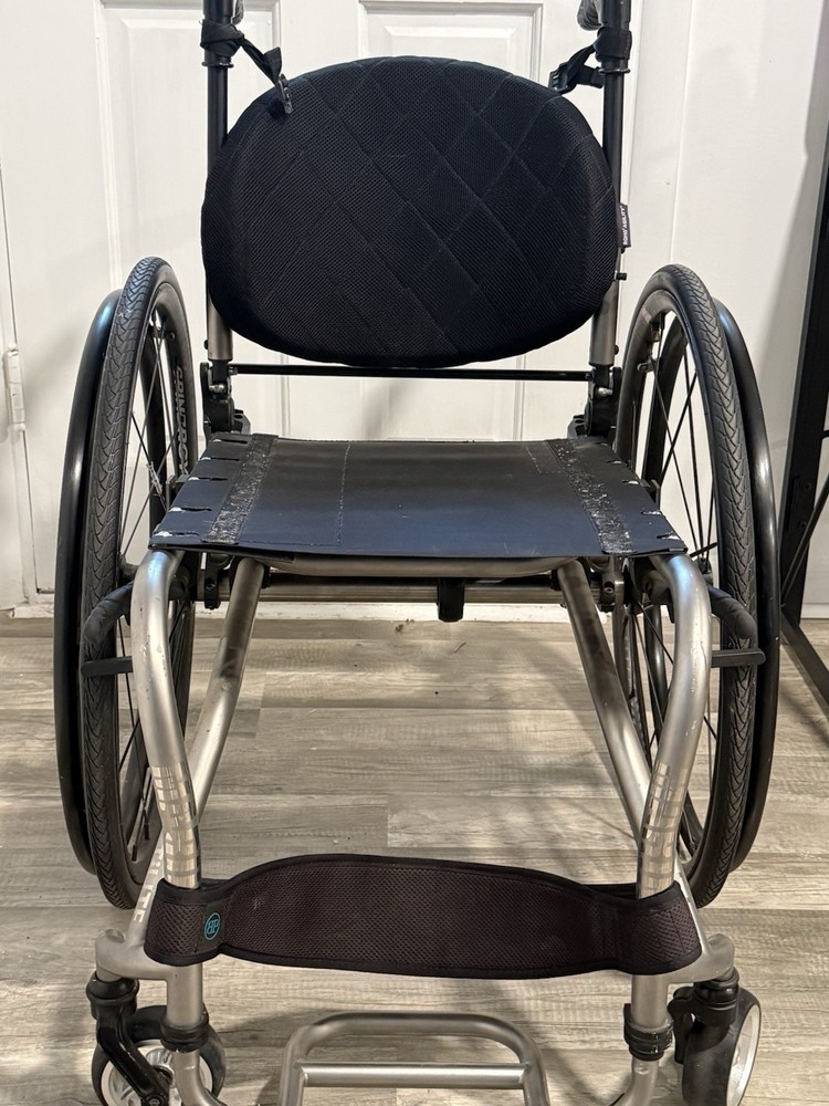 TiLite Manual Wheelchair 4-Wheel Gray Frame Black Seat w/ Spinergy Wheels