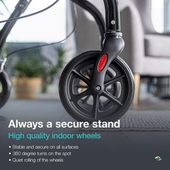 Compact Foldable Walker for Seniors – 23.6″ Wide, Adjustable Height, Easy to Use