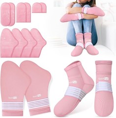 SuzziPad Cold Therapy Socks and Gloves for Chemotherapy Small Pink