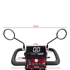 HS4W-B1R 500W Heavy Duty 4 Wheel Mobility Scooters 4 Speed for Seniors & Adults