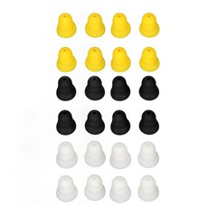 8pcs Hearing Aid Ear Tips 3 Layer Soft Silicone Replacement BTE ITE Pocket