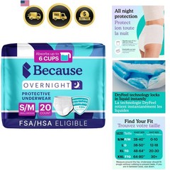 Overnight Absorbency Pull Ups – Adult Disposable Incontinence Underwear, Extr…