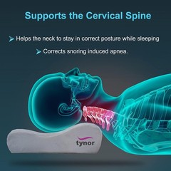 Tynor Ergonomic Contoured Cervical Pillow Universal Size For Neck/Shoulder Pain