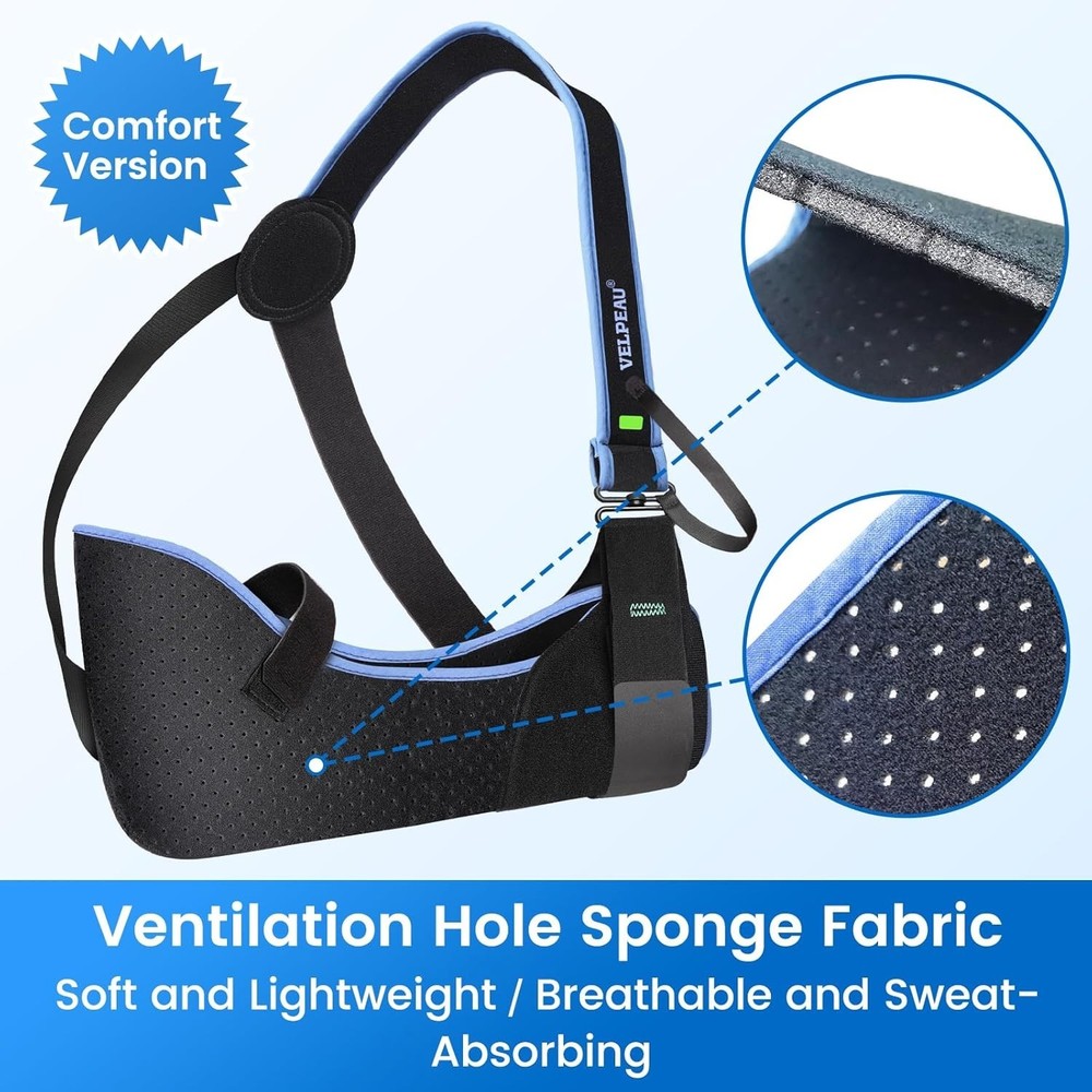 Velpeau Arm Sling Shoulder Immobilizer Adjustable Rotator Cuff Support LARGE A