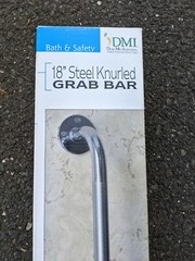 Pair of DMI 18 inches knurled Bath Grab Bar Chrome