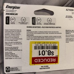 Energizer Hearing Aid Batteries Size 10 Yellow Tab 24 Pack BRAND NEW