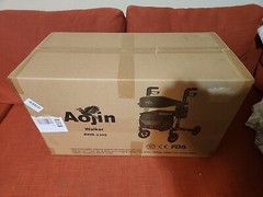 AOJIN All Terrain Rollator Walker Lightweight Foldable 8 In Wheels 300lb WB-2309