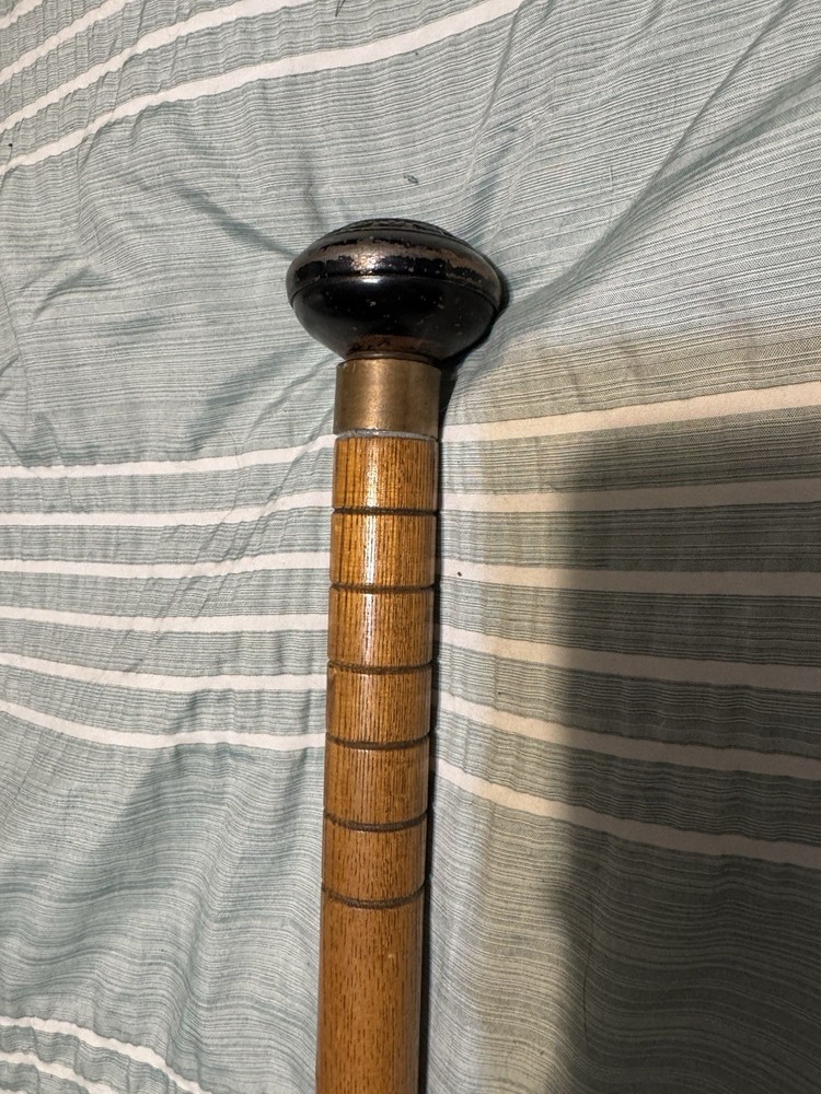Vintage Wood Came With Brass Handle