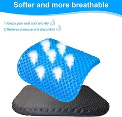 Gel Seat Cushion for Office & Wheelchair – Thick, Soft, and Pain Relief