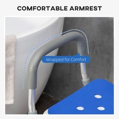 EVA Padded Bath Seat with Adjustable Height, 299 lbs. Capacity