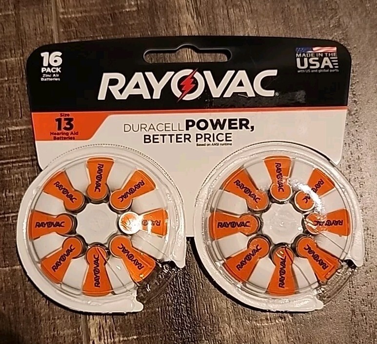 RAYOVAC 16-Pack Size 13 Hearing Aid Batteries Exp 2/28