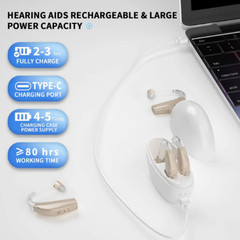 Hearing Aids Hearing Amplifiers for Seniors Rechargeable with Noise Cancelling