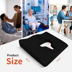 Bed Sore Cushions for Butt w/ Removable, Washable Black Cover for Post-Operative
