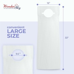 Overhead Slip-On Lightweight & Comfortable White Disposable Adult Bibs 16″ X 33″